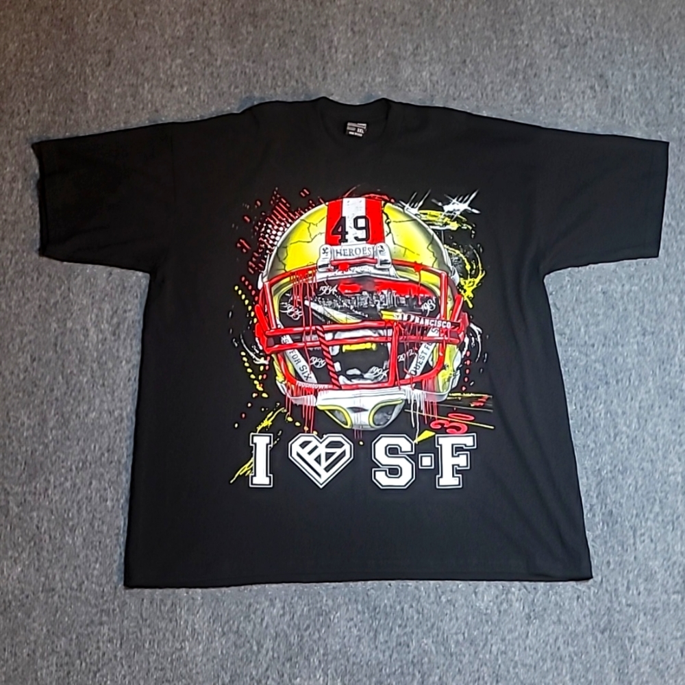 San Francisco 49ers Black T shirt - Picture 1 of 5